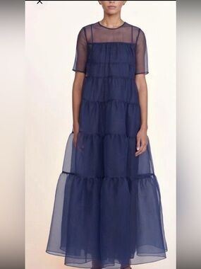 STAUD Hyacinth Organza Maxi Dress